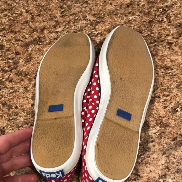Keds Champion Canvas Shoes Red White Polka Dot Sneakers Women's | 8 - Picture 13 of 15